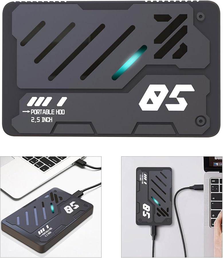 قرص صلب خارجي 1 تيرابايت من النوع C USB 3.1 بحجم 2.5 بوصة محمول من الألومنيوم - Image 2